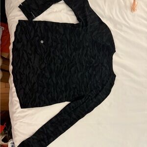Lululemon Athletica Black Camo Long Sleeve Tee
